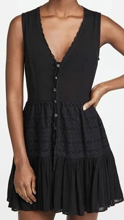 Hot Sale ???? Playa Lucila Eyelet Mini ???? Dress Black ????