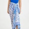 Outlet ✨ Playa Lucila Border Print Sarong Blue ????