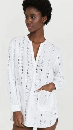 New ???? Playa Lucila Eyelet Coverup White Eyelet ????