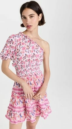 New ???? Playa Lucila One Shoulder ???? Dress Pink Multi ????