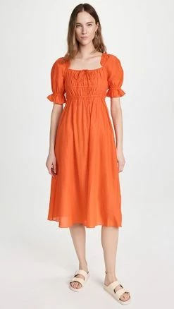 Buy ???? Playa Lucila Smocked Short Sleeve ???? Dress Sunset ????