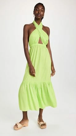 Cheapest ???? Playa Lucila Halter ???? Dress Lime ❤️