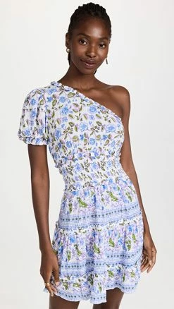 Best Sale ⌛ Playa Lucila One Shoulder Mini ???? Dress Lilac Print ????