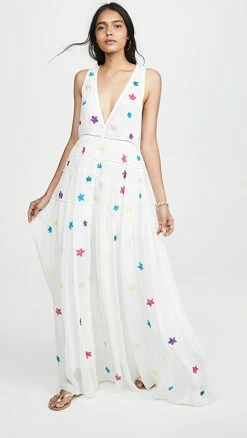 Best reviews of ???? ROCOCO SAND Sleeveless Star ???? Dress White/Colorful Stars ✔️