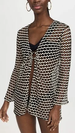 Flash Sale ???? Sara Cristina Nerea Mini Cover Up Ivory/Black ❤️