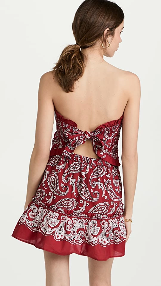 Buy ???? Sea Theodora Paisley Strapless Coverup ???? Dress Red ???? 2 Buy ???? Sea Theodora Paisley Strapless Coverup ???? Dress Red ???? - Image 2