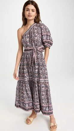 Best deal ⌛ Sea Amaki Border One Shoulder Swim Coverup ???? Dress Lilac ????