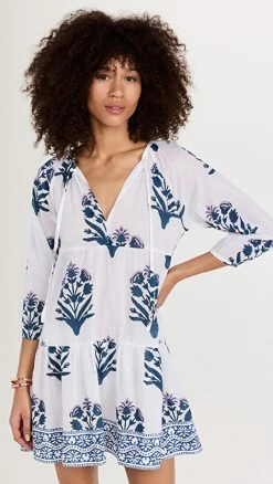 Top 10 ❤️ SZ Blockprints Priya ???? Dress Indigo & Violet ????