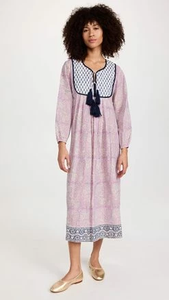 New ???? SZ Blockprints Kitty ???? Dress In Violet & Indigo ????