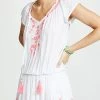 Brand new ???? TIARE HAWAII Tulum Off The Shoulder Embroidered ???? Dress White/Pink ????