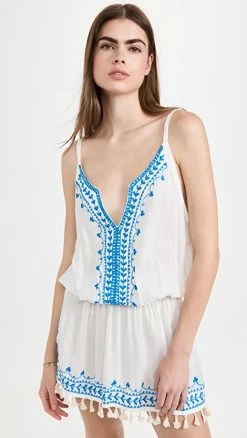 Best deal ???? TIARE HAWAII Suntide Mini ???? Dress White/Turquoise ????