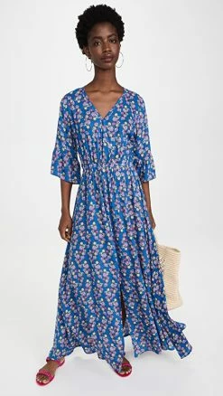 Cheapest ???? TIARE HAWAII Surry Maxi ???? Dress Lei Bright Blue ✨