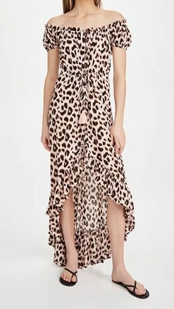 Outlet ???? TIARE HAWAII Riviera Long ???? Dress Animal Blush/Black ????