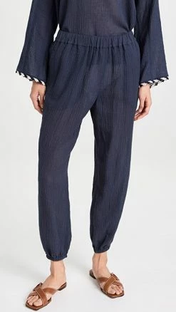 Wholesale ???? Tory Burch Gauze Beach Pants Tory Navy ✨