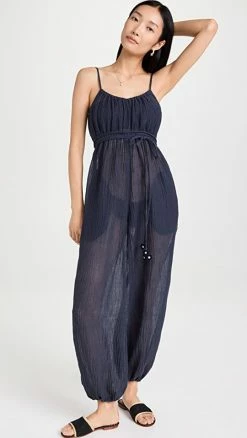 Cheap ⭐ Tory Burch Gauze Jumpsuit Tory Navy ????
