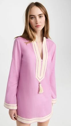 Hot Sale ???? Tory Burch Solid Tassel Tunic Mallow Pink ????