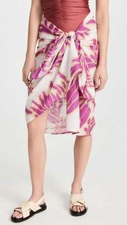 Cheapest ???? Tanya Taylor Elora Sarong Boysenberry Multi ????