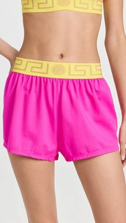 Cheapest ???? Versace Lycra Vita Re Swim Shorts Fuxia+Giallo ????
