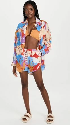 Brand new ???? Vitamin A Playa ???? Shirt ???? Dress Ecolinen Tropical Print ????