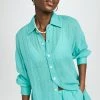Brand new ???? Vitamin A Playa Linen Oversized ???? Shirt ???? Dress EcoLinen Gauze Aqua ????